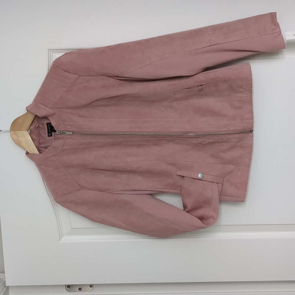 New with tag blush suede jacket, medium